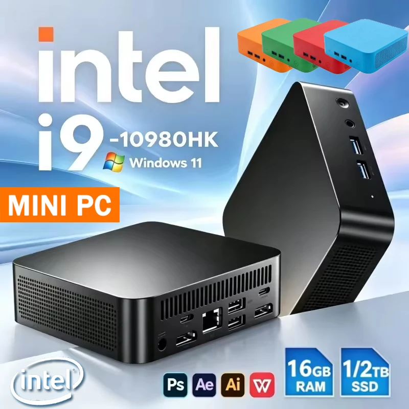 Retro Gaming Mini Pc - インテル i9 10980HK ミニPC デュアルLAN Windows