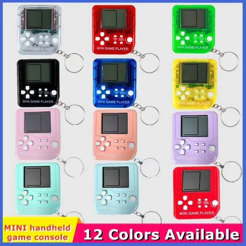 Retro Gaming Kc - 子供のためのポータブルコンソール,クラシックなポケットキーホルダー,紛失防止リング,レトロなノスタルジックなビデオ,ミニリング機,ゲームプレーヤーのおもちゃ