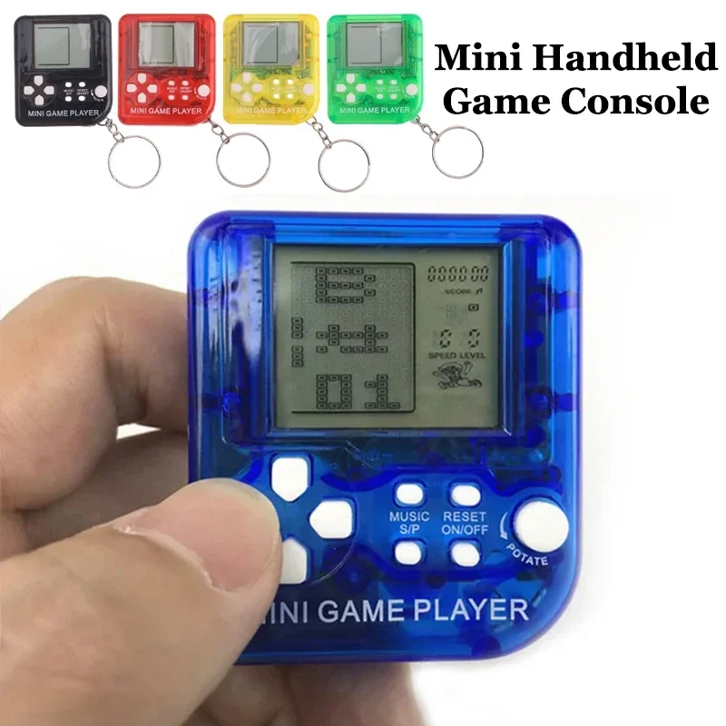 Retro Gaming Kc - ポータブルミニポケットクラシックゲーム機キーホルダーリングアンチロストレトロノスタルジックな子供ハンドヘルドゲームコンソールおもちゃゲームプレーヤー