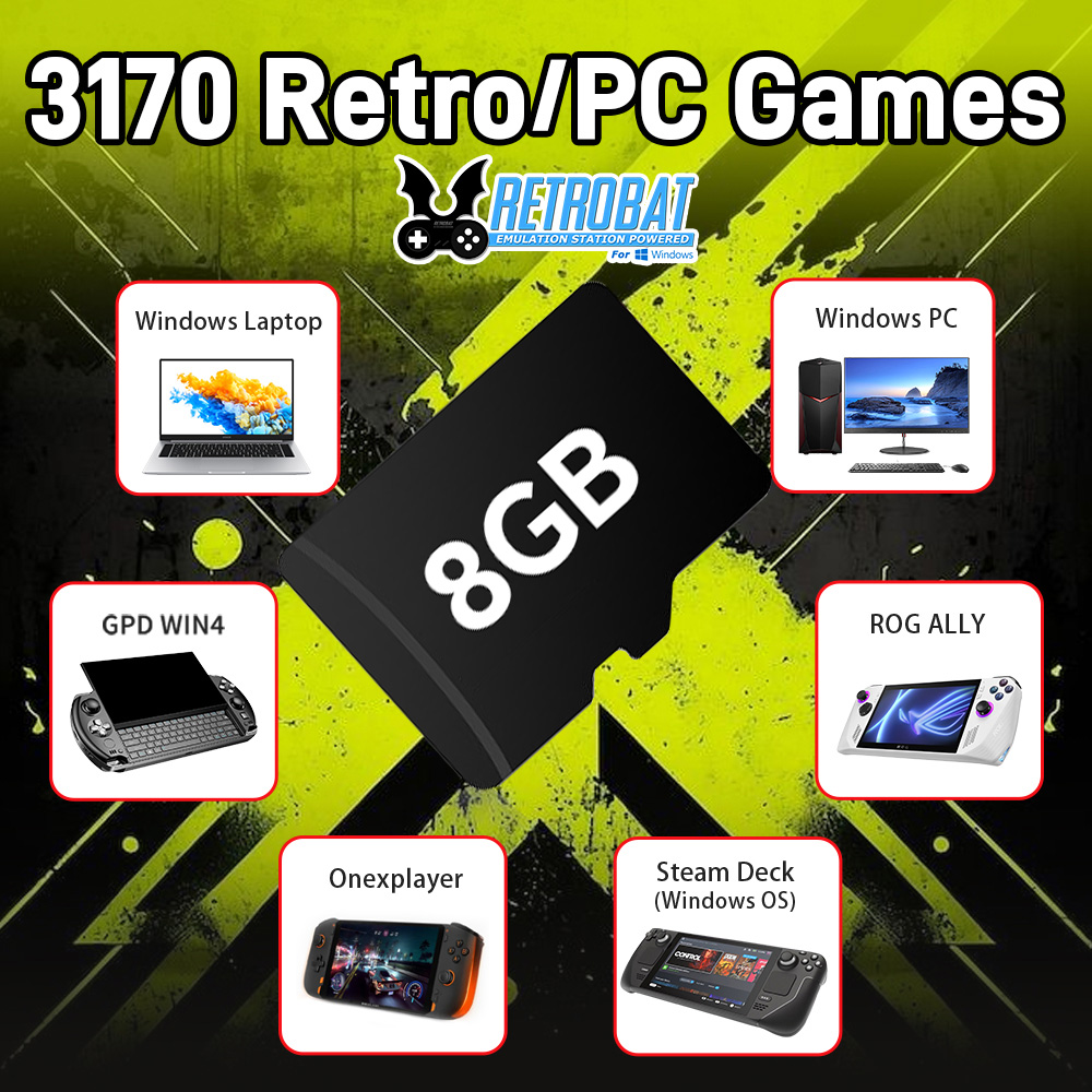 Retro Gaming Mini Pc - 8GB ゲーム TF カード 3170 レトロ/PC