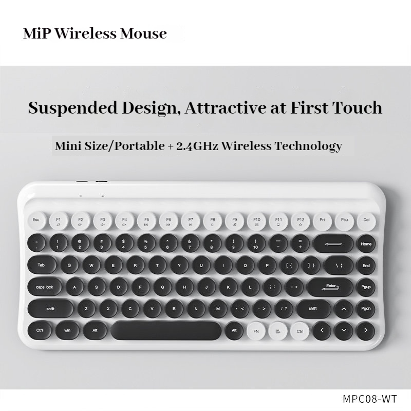 MIPOW 2.4G ワイヤレスキーボードレトロラウンドキー - Retro Gaming Mini Pc のレビューと価格