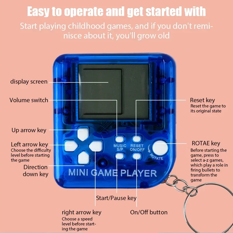 ポータブルミニポケットクラシックゲーム機キーホルダーリングア - Retro Gaming Kc のレビューと価格