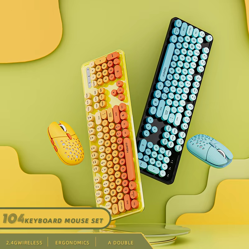 ワイヤレス2.4G人間工学に基づいたゲーミングキーボードとマ - Retro Gaming Kc のレビューと価格