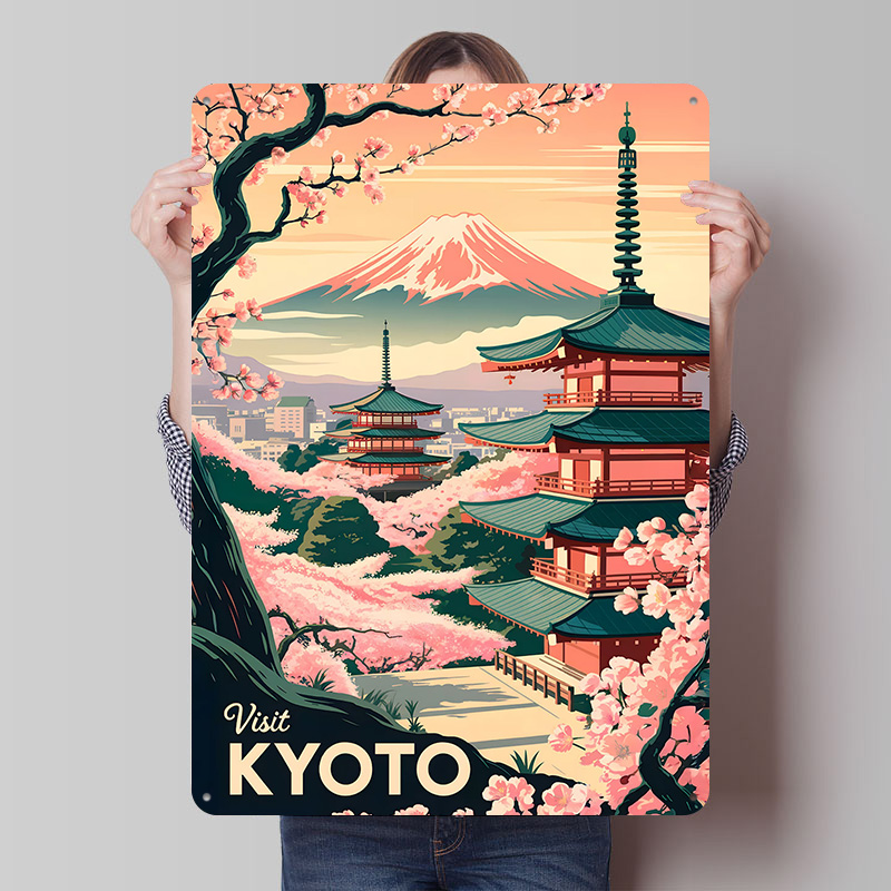 京都を訪問：日本の風景メタルポスター、カスタマイズされたウォ - Retro Gaming Kyoto のレビューと価格